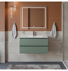 Тумба с раковиной подвесная BelBagno KRAFT-800-2C-SO-VO, 80 см, Еловый Матовый, раковина белая BB800ETL