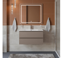 Тумба с раковиной подвесная BelBagno KRAFT-800-2C-SO-CO, 80 см, Бежевый Матовый, раковина белая BB800ETL