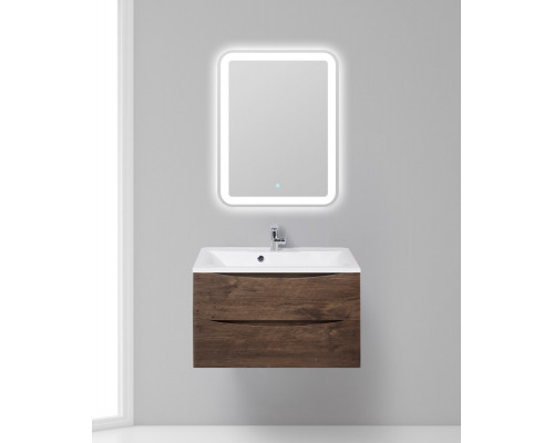 Тумба с раковиной подвесная BelBagno MARINO-800 Rovere Moro, раковина белая BB800/450-LV-MR-PR