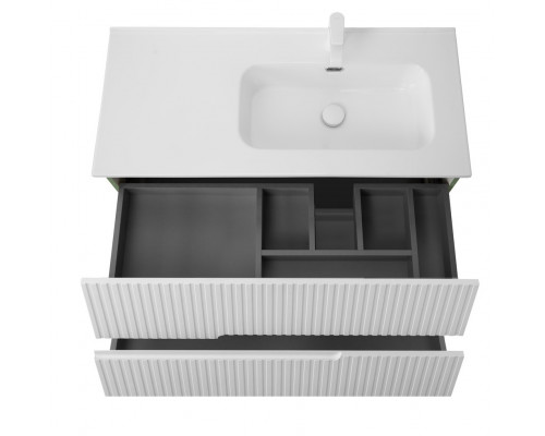 Мебель для ванной подвесная правосторонняя CEZARES DUET-N-1000-2C-SO-BL-R Bianco Lucido эмаль