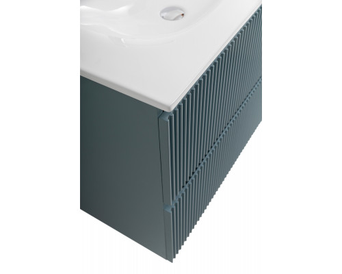 Тумба с раковиной подвесная 80 см, BelBagno UNO-800-2C-SO-AO Голубой матовый, раковина белая BB-8099-80