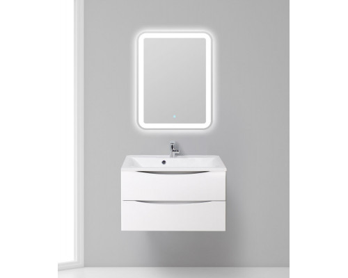 Тумба с раковиной подвесная BelBagno Marino-800, Bianco Lucido, раковина белая BB800/450-LV-MR-AST