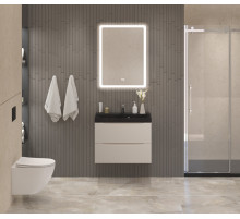 Тумба с раковиной подвесная BelBagno MARINO-700 Crema Opaco, раковина чёрная BB700/450-LV-ART-AST-NERO