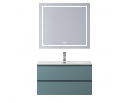 Тумба с раковиной подвесная BelBagno KRAFT-800-2C-SO-AO, 80 см, Голубой Матовый, раковина белая BB-8099-80