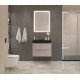 Тумба с раковиной BelBagno MARINO-600 Rovere Grigio, раковина черная  BB600/450-LV-ART-AST-NERO
