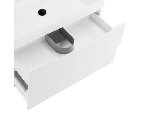 Тумба с раковиной подвесная BelBagno Marino-800, Bianco Lucido, раковина белая BB800/450-LV-MR-AST