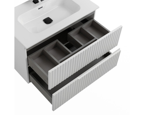 Мебель для ванной подвесная CEZARES DUET-N-800-2C-SO-AS-P Альпака Брашированная