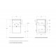 Тумба с раковиной подвесная 40 см, BelBagno UNO-MINI-400-2C-SO-GSO Темно-Серый матовый, раковина белая BB-8099-3-40