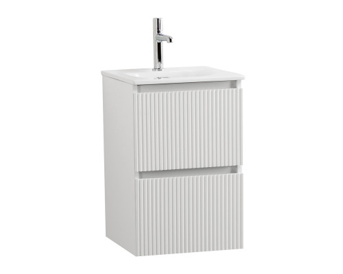 Тумба с раковиной подвесная 40 см, BelBagno UNO-MINI-400-2C-SO-BO Белая матовая, раковина белая BB-8099-3-40