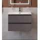 Тумба с раковиной подвесная BelBagno KRAFT-700-2C-SO-GSO, 70 см, Темно-Серый Матовый, раковина белая BB700ETL