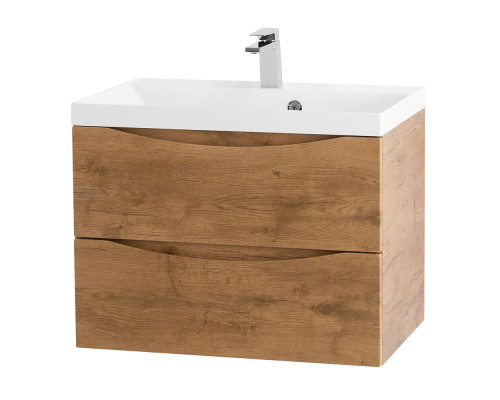 Тумба с раковиной подвесная BelBagno MARINO-700 Rovere Nature, раковина белая