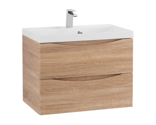 Тумба с раковиной для ванной BelBagno MARINO-600 Rovere Bianco, раковина белая