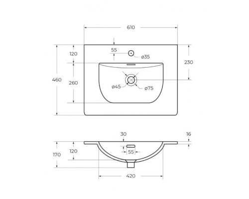 Тумба с раковиной подвесная BelBagno KRAFT-600-2C-SO-AO, 60 см, Голубой Матовый, раковина белая BB-8099-60