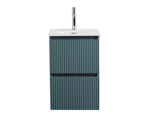 Тумба с раковиной подвесная 40 см, BelBagno UNO-MINI-400-2C-SO-AO Голубой матовый, раковина белая BB-8099-3-40