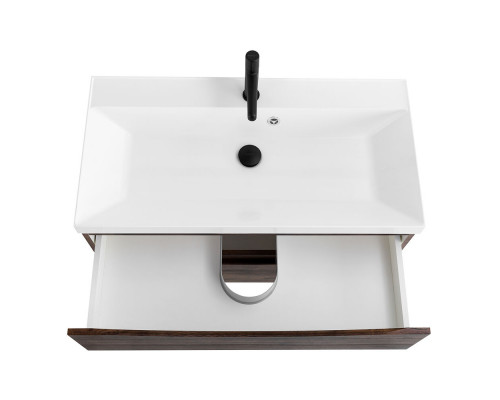 Тумба с раковиной подвесная BelBagno MARINO-800 Rovere Moro, раковина белая BB800/450-LV-MR-AST