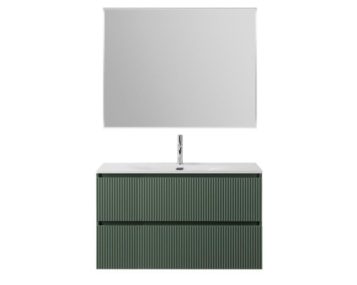 Тумба с раковиной подвесная 100 см, BelBagno UNO-MINI-1000-2C-SO-VO Еловый матовый, раковина белая BB-8099-3-100