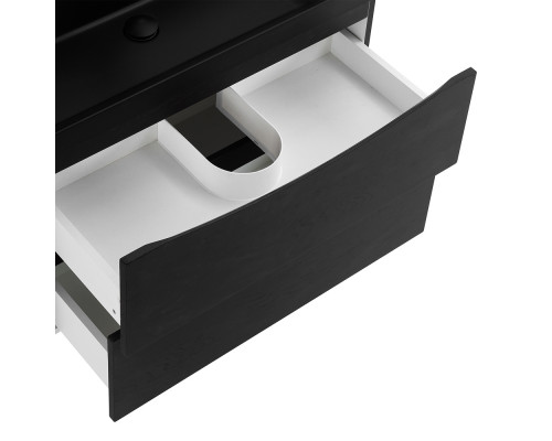 Тумба с раковиной подвесная BelBagno MARINO-800 Rovere Cioccolato Amaro, раковина  BB800/450-LV-ART-AST-NERO