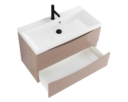 Тумба с раковиной подвесная BelBagno MARINO-800 Capucino Lucido, раковина белая BB800/450-LV-MR-AST