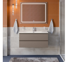 Тумба с раковиной подвесная BelBagno KRAFT-1000-2C-SO-CO, 100 см, Бежевый Матовый, раковина белая BB-8099-100