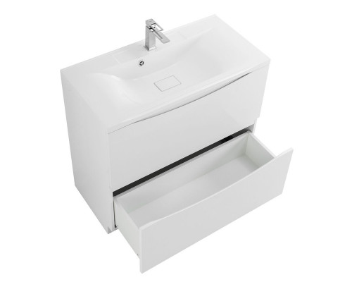 Тумба с раковиной напольная BelBagno MARINO-800 Bianco Lucido, раковина белая BB800/450-LV-MR-PR