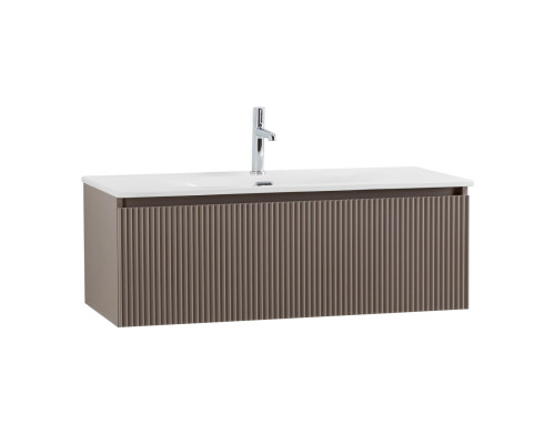 Тумба с раковиной подвесная 100 см, BelBagno UNO-1000-1C-SO-CO Бежевый матовый, раковина белая BB-8099-100