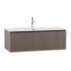 Тумба с раковиной подвесная 100 см, BelBagno UNO-1000-1C-SO-CO Бежевый матовый, раковина белая BB-8099-100