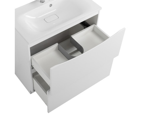 Тумба с раковиной напольная BelBagno MARINO-800 Bianco Lucido, раковина белая BB800/450-LV-MR-FT