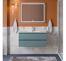 Тумба с раковиной подвесная BelBagno KRAFT-1000-2C-SO-AO Голубой матовый, раковина белая BB1000ETL