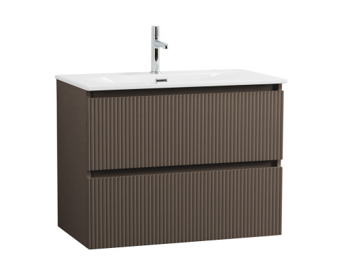 Тумба с раковиной подвесная 70 см, BelBagno UNO-MINI-700-2C-SO-СO Бежевый матовый, раковина белая BB-8099-3-70