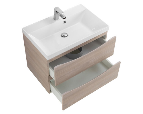 Тумба с раковиной подвесная BelBagno MARINO-700 Rovere Grigio, раковина белая