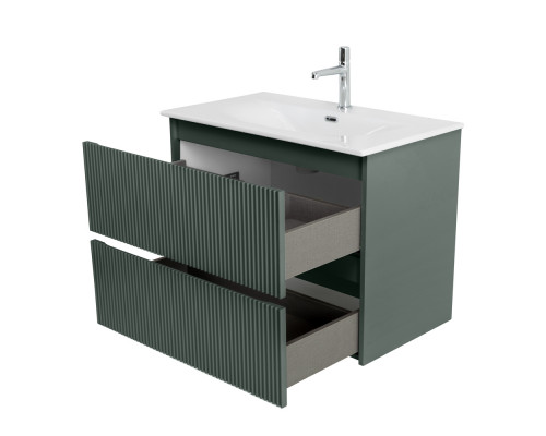 Тумба с раковиной подвесная 90 см, BelBagno UNO-900-2C-SO-VO Еловый матовый, раковина белая BB-8099-90