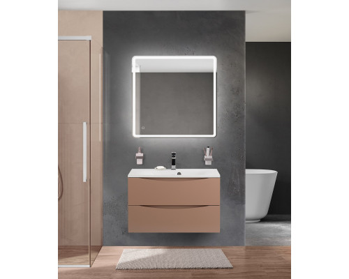 Тумба с раковиной подвесная BelBagno MARINO-800 Capucino Lucido, раковина белая BB800/450-LV-MR-FT