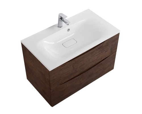 Тумба с раковиной подвесная BelBagno MARINO-800 Rovere Moro, раковина белая BB800/450-LV-MR-FT