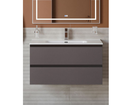 Тумба с раковиной подвесная BelBagno KRAFT-1000-2C-SO-GSO, 100 см, Темно-Серый Матовый, раковина белая BB1000ETL