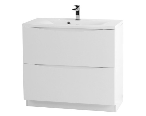 Тумба с раковиной напольная BelBagno MARINO-800 Bianco Lucido, раковина белая BB800/450-LV-MR-PR