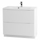 Тумба с раковиной напольная BelBagno MARINO-800 Bianco Lucido, раковина белая BB800/450-LV-MR-PR