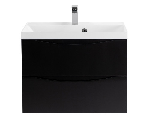 Тумба с раковиной подвесная BelBagno MARINO-700 Nero Lucido, раковина белая