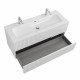 Мебель для ванной подвесная CEZARES DUET-N-1200-2C-SO-FBS-P Ясень белый Софт