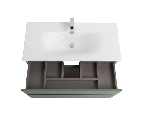 Тумба с раковиной подвесная BelBagno KRAFT-1000-2C-SO-VO, 100 см, Еловый Матовый, раковина белая BB-8099-100