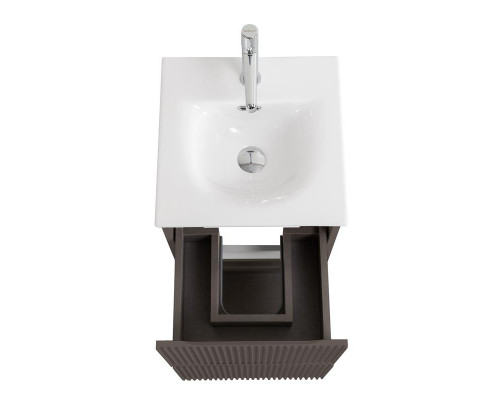 Тумба с раковиной подвесная 40 см, BelBagno UNO-MINI-400-2C-SO-CO Бежевый матовый, раковина белая BB-8099-3-40