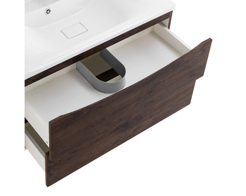 Тумба с раковиной подвесная BelBagno MARINO-800 Rovere Moro, раковина белая BB800/450-LV-MR-PR