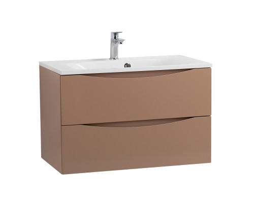 Тумба с раковиной подвесная BelBagno MARINO-800 Capucino Lucido, раковина белая BB800/450-LV-MR-FT