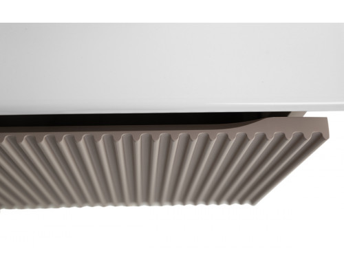 Тумба с раковиной подвесная 80 см, BelBagno UNO-800-1C-SO-CO Бежевый матовый, раковина белая BB-8099-80