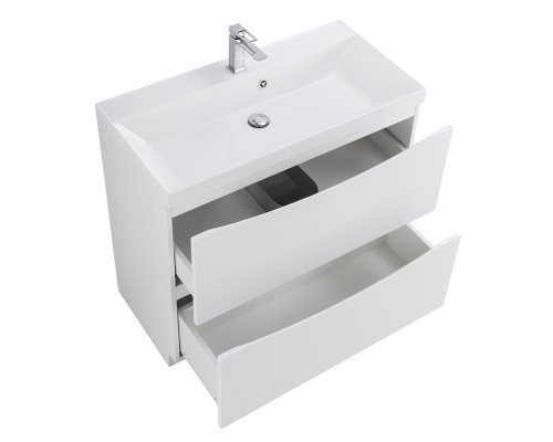 Тумба с раковиной напольная BelBagno MARINO-800 Bianco Lucido, раковина белая BB800/450-LV-MR-AST