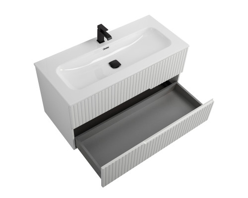 Мебель для ванной подвесная CEZARES DUET-N-1000-2C-SO-AS-P Альпака Брашированная