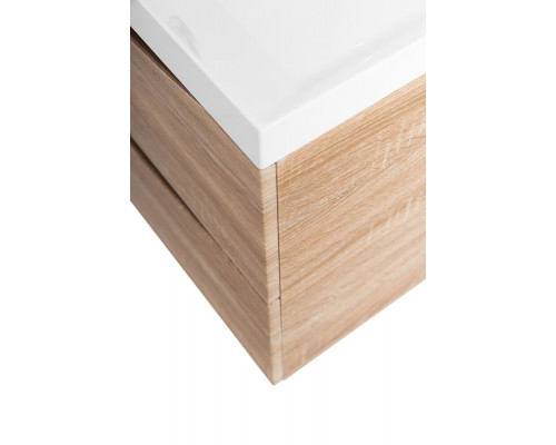 Тумба с раковиной для ванной BelBagno MARINO-600 Rovere Bianco, раковина белая