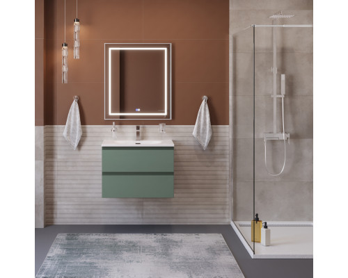 Тумба с раковиной подвесная BelBagno KRAFT-700-2C-SO-VO, 70 см, Еловый Матовый, раковина белая BB-8099-70