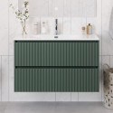 Тумба с раковиной подвесная 120 см, BelBagno UNO-1200-2C-SO-VO Еловый матовый, раковина белая BB-8099-120