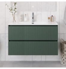 Тумба с раковиной подвесная 120 см, BelBagno UNO-1200-2C-SO-VO Еловый матовый, раковина белая BB-8099-120