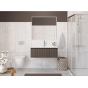Тумба с раковиной подвесная 100 см, BelBagno UNO-1000-1C-SO-CO Бежевый матовый, раковина белая BB-8099-100